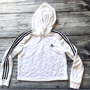 Women’s Adidas Classic White Cropped Hoodie